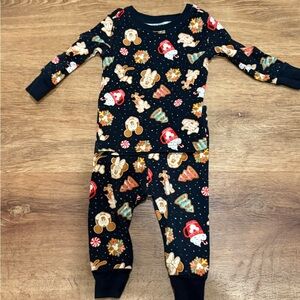 Old Navy X Disney Mickey Navy Christmas Pajamas 6-12 months